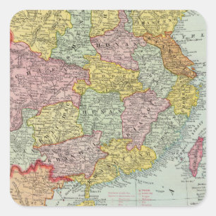 China and Malaysia Square Sticker