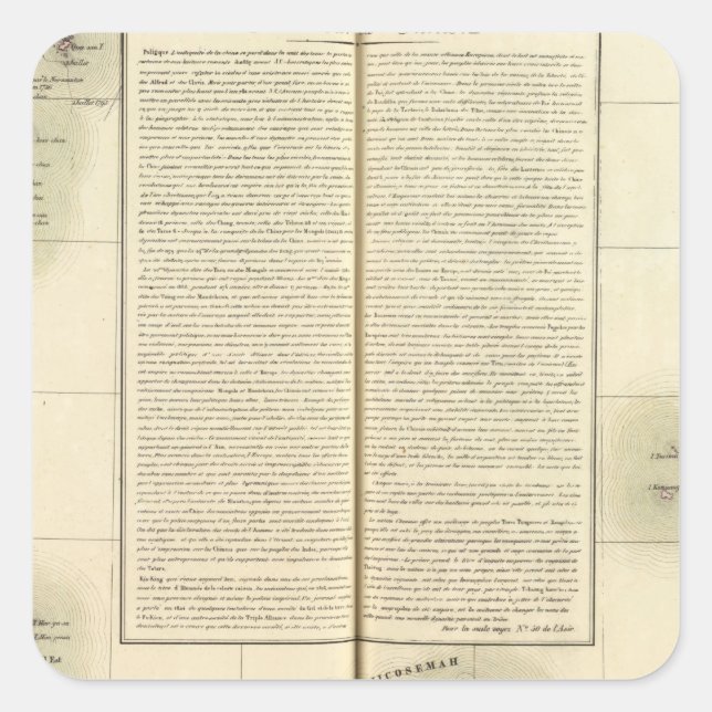 China, Asia 88 Square Sticker (Front)