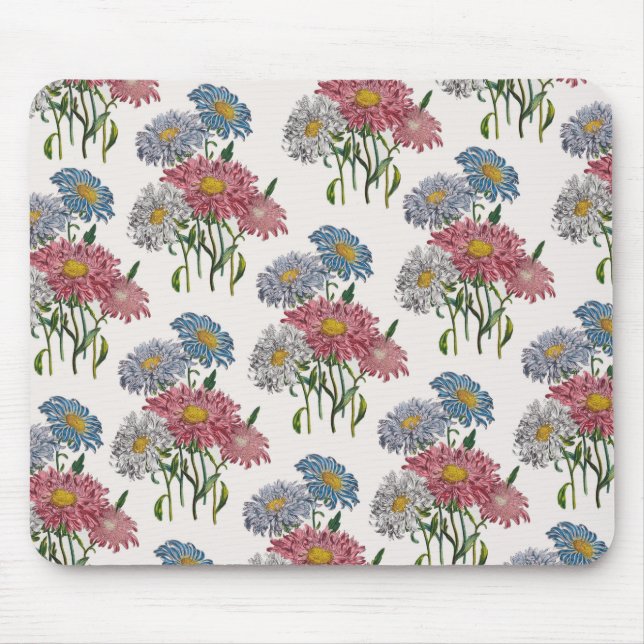 China Asters Mouse Mat (Front)