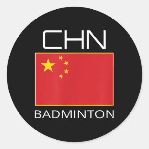 China Badminton Team Fan Gift Chinese Athlete Chn Classic Round Sticker