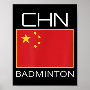China Badminton Team Fan Gift Chinese Athlete Chn Poster