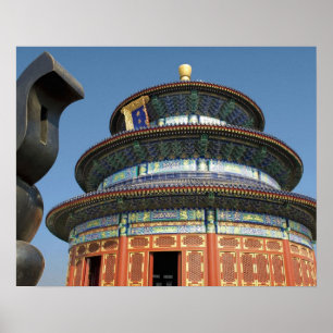 China, Beijing, Temple of Heaven, Chinese Urn in Poster