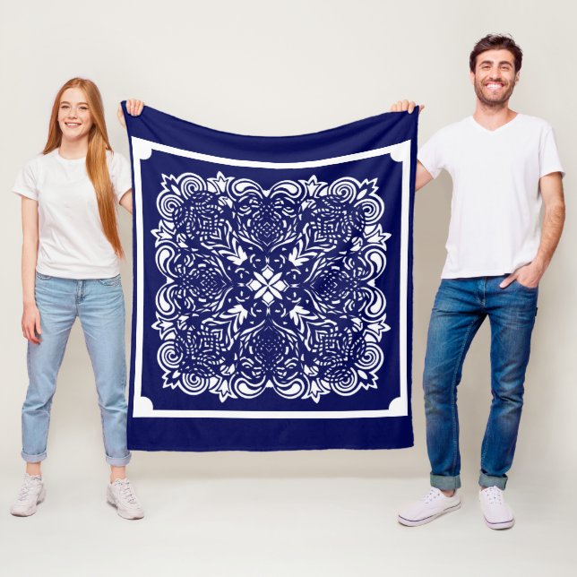 China Blue Fleece Blanket (In Situ)