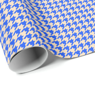 China Blue Houndstooth Wrapping Paper