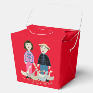 China boy and girl favour box