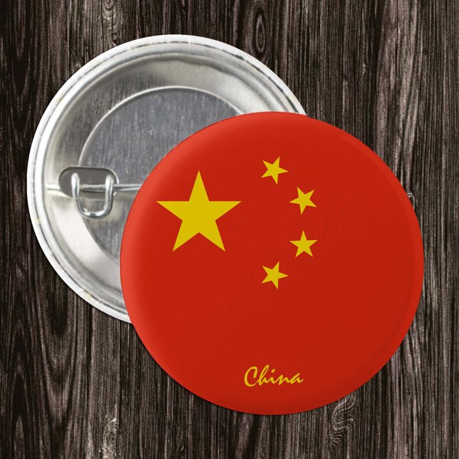 China button, patriotic Chinese Flag fashion 3 Cm Round Badge (Creator Uploaded)