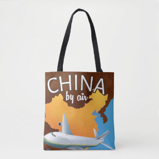 China By air travel poster Tote Bag