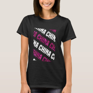 China Camo Pattern Pink Camouflage T-Shirt