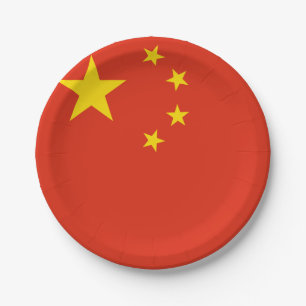 China (Chinese) Flag Paper Plate