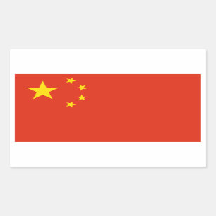 China/Chinese Flag. People's Republic Rectangular Sticker
