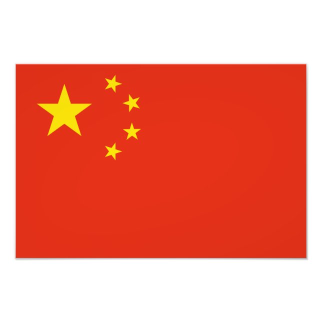 China – Chinese Flag Photo Print (Front)