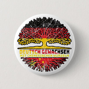 China Chinesisch Deutsch Deutschland Baum Wurzel 6 Cm Round Badge