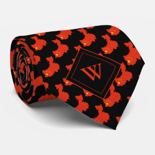 CHINA Christian Scripture Monogram Black Tie
