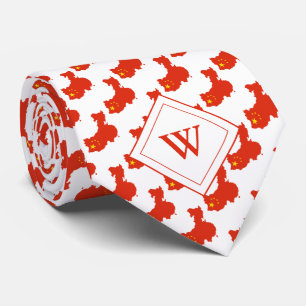 CHINA Christian Scripture Monogram Tie