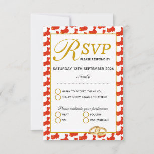 CHINA Christian Wedding RSVP Response Card