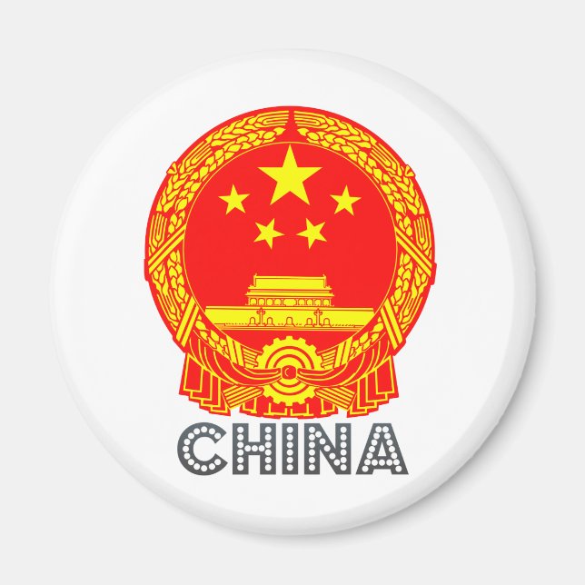 China Coat of Arms Magnet (Front)