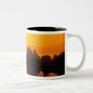 China. Colourful China. Beautiful Li river. Two-Tone Coffee Mug