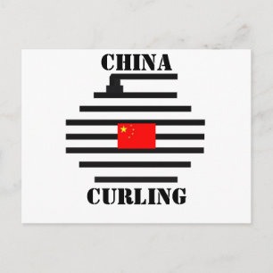 China Curling Postcard
