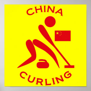 China Curling Poster