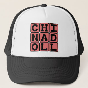 China Doll, Glazed Porcelain Trucker Hat