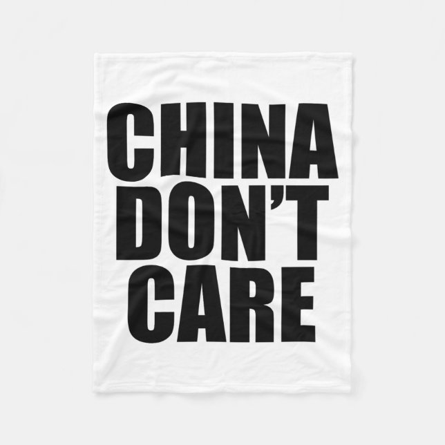 China Dont Care  Fleece Blanket (Front)