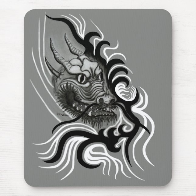 China-Drache in Tatto Style Mouse Mat (Front)