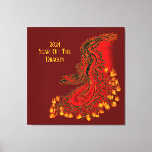 China Dragon , 2024 Year Of The Dragon Canvas Print