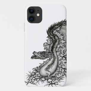 China Dragon, Black and white Design in Tattoostyl iPhone 11 Case