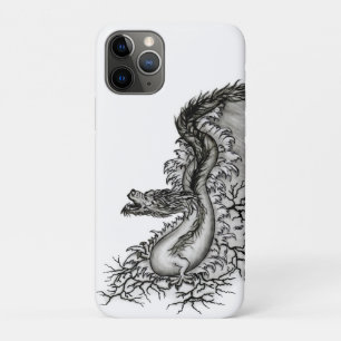 China Dragon, Black and white Design in Tattoostyl iPhone 11 Pro Case