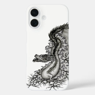 China Dragon, Black and white Design in Tattoostyl iPhone 16 Case