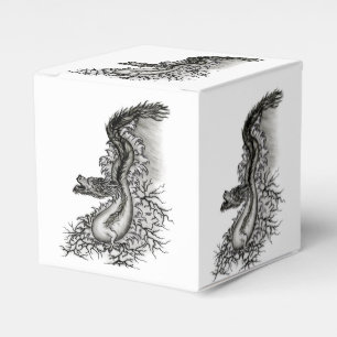 China Dragon, Black and white Design in Tattoostyl Favour Box