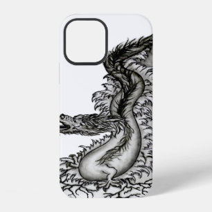 China Dragon, Black and white Design in Tattoostyl iPhone 12 Case