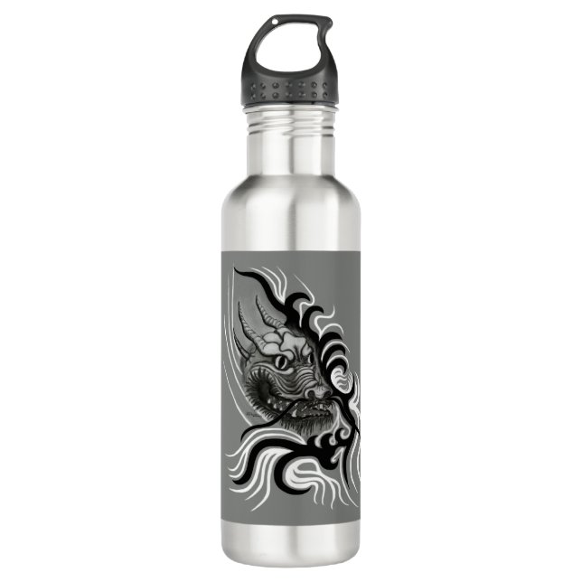 China Dragon in Tattoostyle 710 Ml Water Bottle (Front)