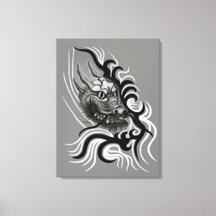 China Dragon in Tattoostyle Canvas Print