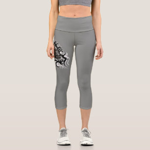 China Dragon in Tattoostyle Capri Leggings