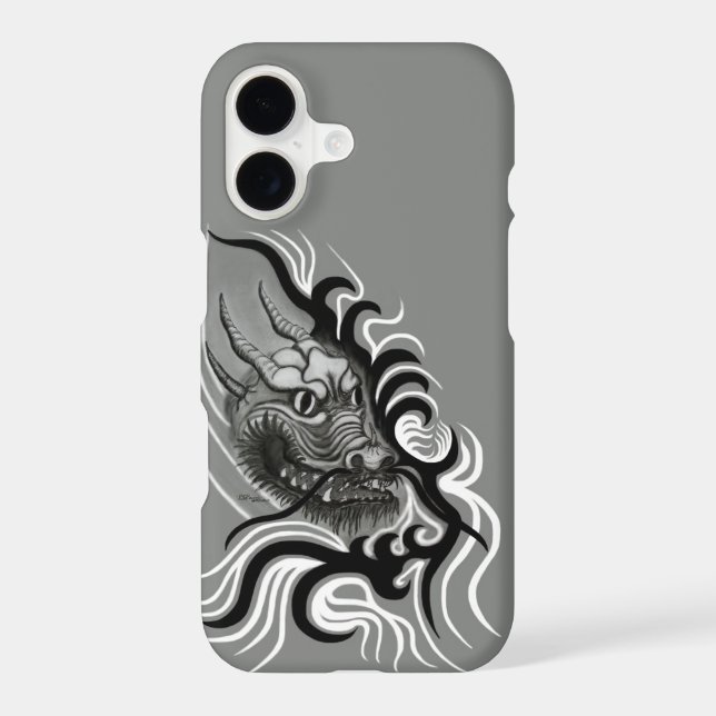 China Dragon in Tattoostyle iPhone Case (Back)