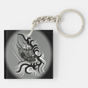 China Dragon in Tattoostyle Key Ring