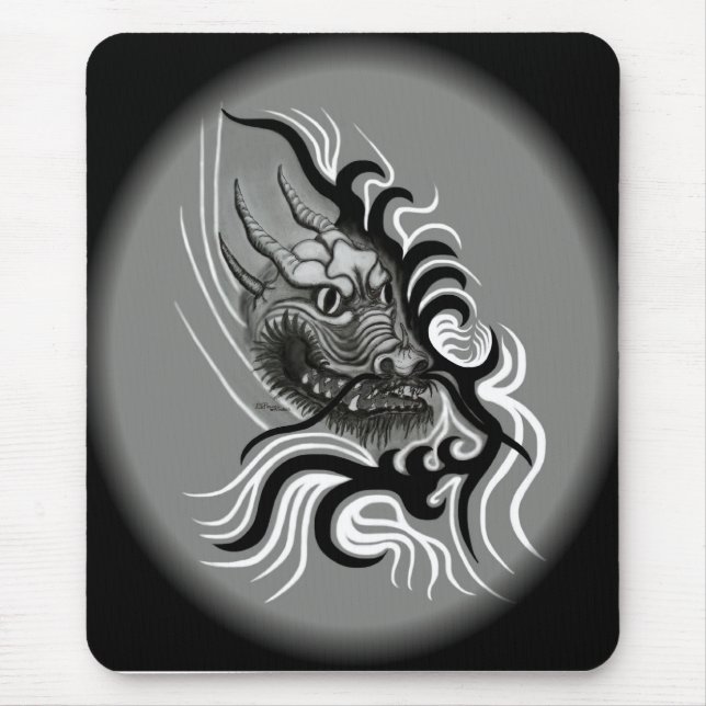 China Dragon in Tattoostyle Mouse Mat (Front)