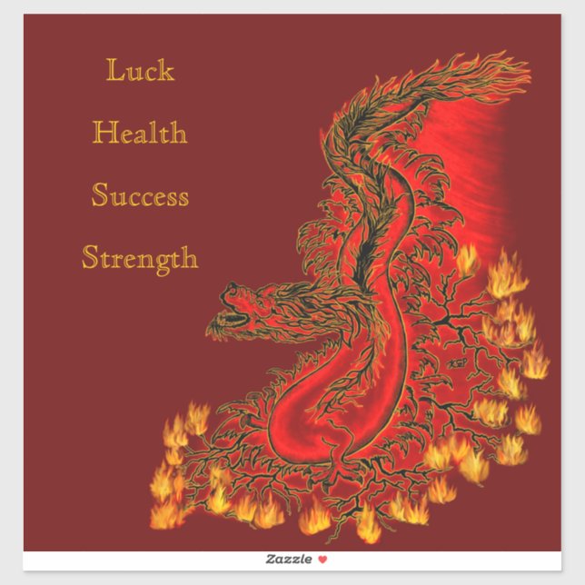 China Dragon red and gold design (Sheet)