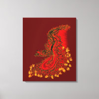 China Dragon red and gold design