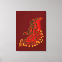 China Dragon red and gold design