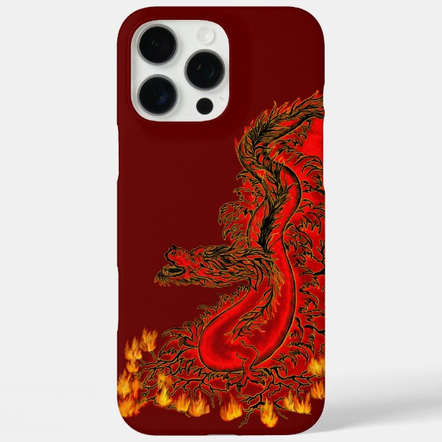 China Dragon red and gold design Case-Mate iPhone Case (Back)