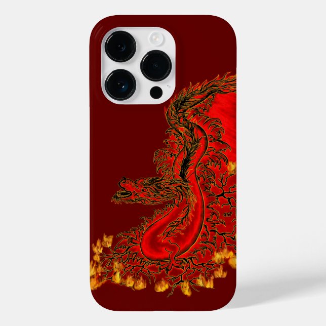 China Dragon red and gold design Case-Mate iPhone Case (Back)
