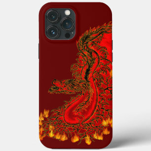 China Dragon red and gold design iPhone 13 Pro Max Case