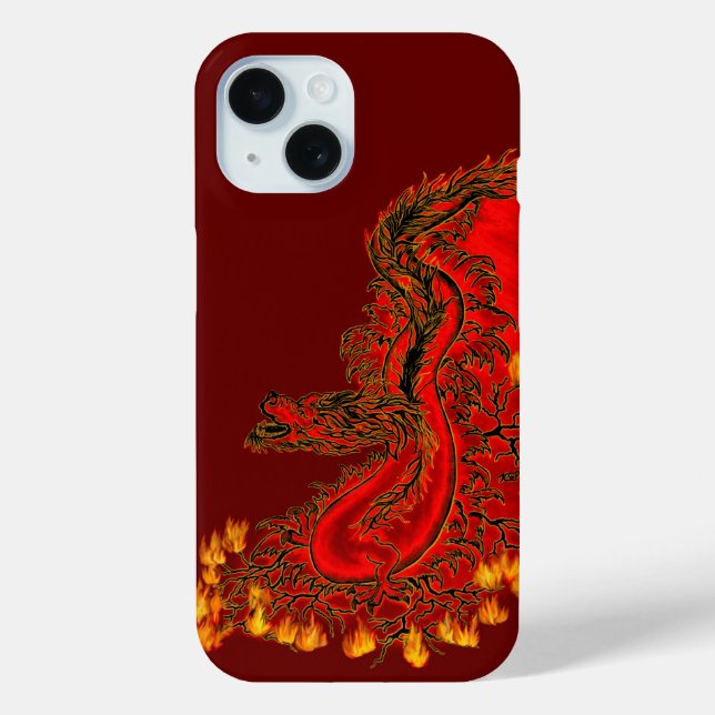 China Dragon red and gold design Case-Mate iPhone Case (Back)