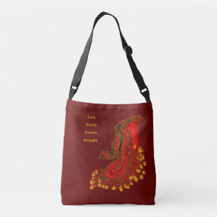 China Dragon red and gold design Crossbody Bag