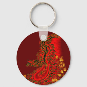 China Dragon red and gold design Key Ring