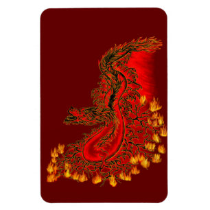 China Dragon red and gold design Magnet