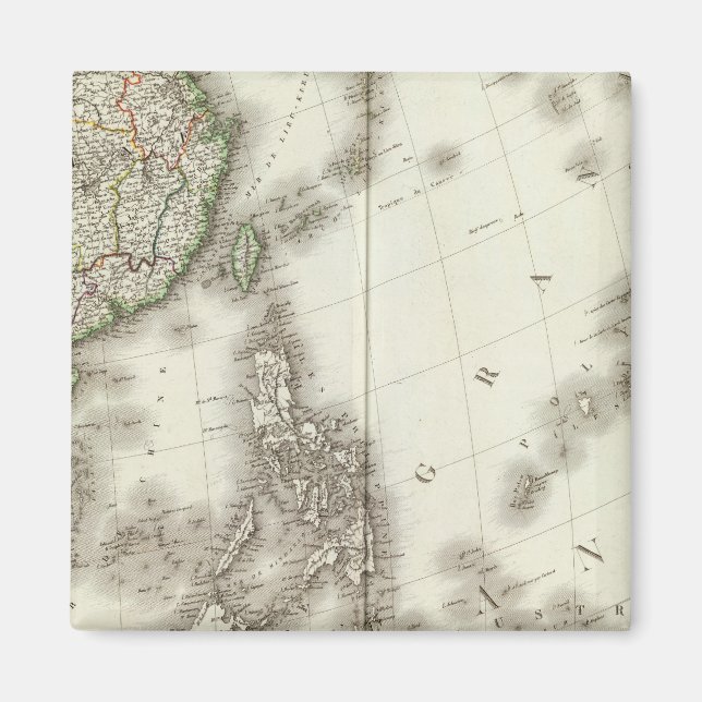 China Engraved Map Magnet (Front)