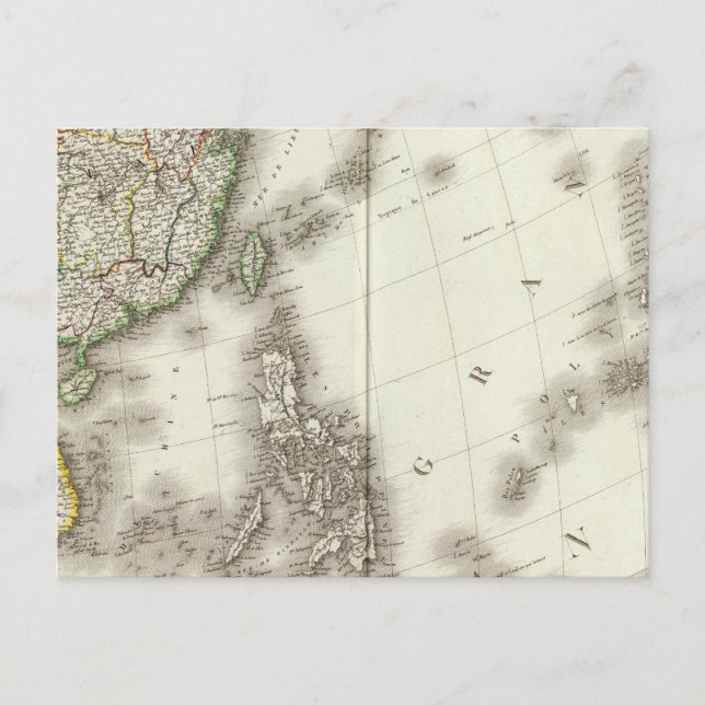 China Engraved Map Postcard (Front)